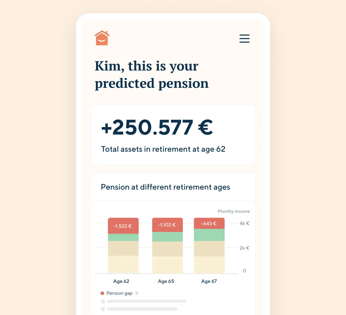 Easily calculate your pension gap image